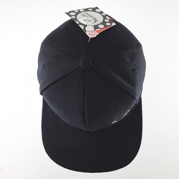 Disney Minnie Mouse Women's Flat Bill Snap Back Black  Baseball Cap Embroidery - Picture 3 of 15